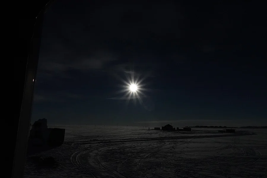 Lights out: cryosphere instruments perfectly placed to study solar eclipse