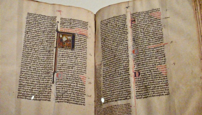 Photo of a medieval medical manuscript translated from Arabic in the 2nd half of the 13th Century.