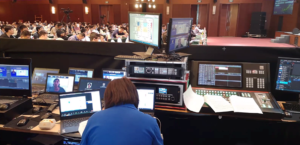 A look at the technical side of a hybrid conference.