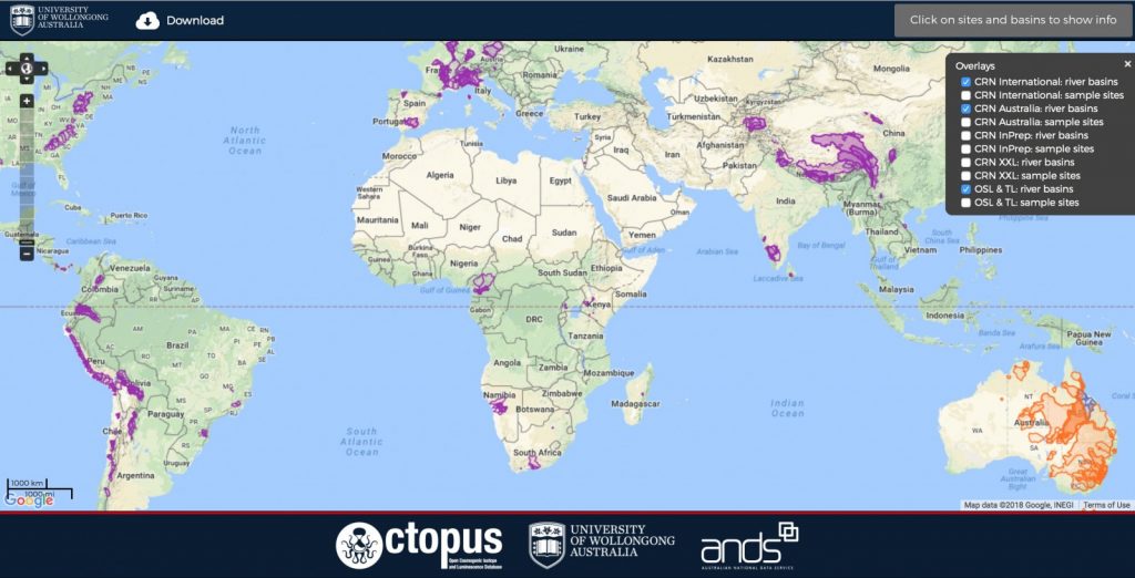 OCTOPUS: An Open Cosmogenic Isotope and Luminescence Database