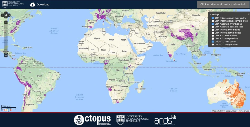 OCTOPUS: An Open Cosmogenic Isotope and Luminescence Database