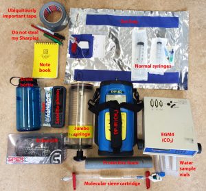  The essentials for aquatic greenhouse gas field sampling campaigns (photo credit: Joshua F. Dean, VU Amsterdam) 