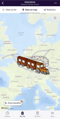 Picture of going to EGU by train