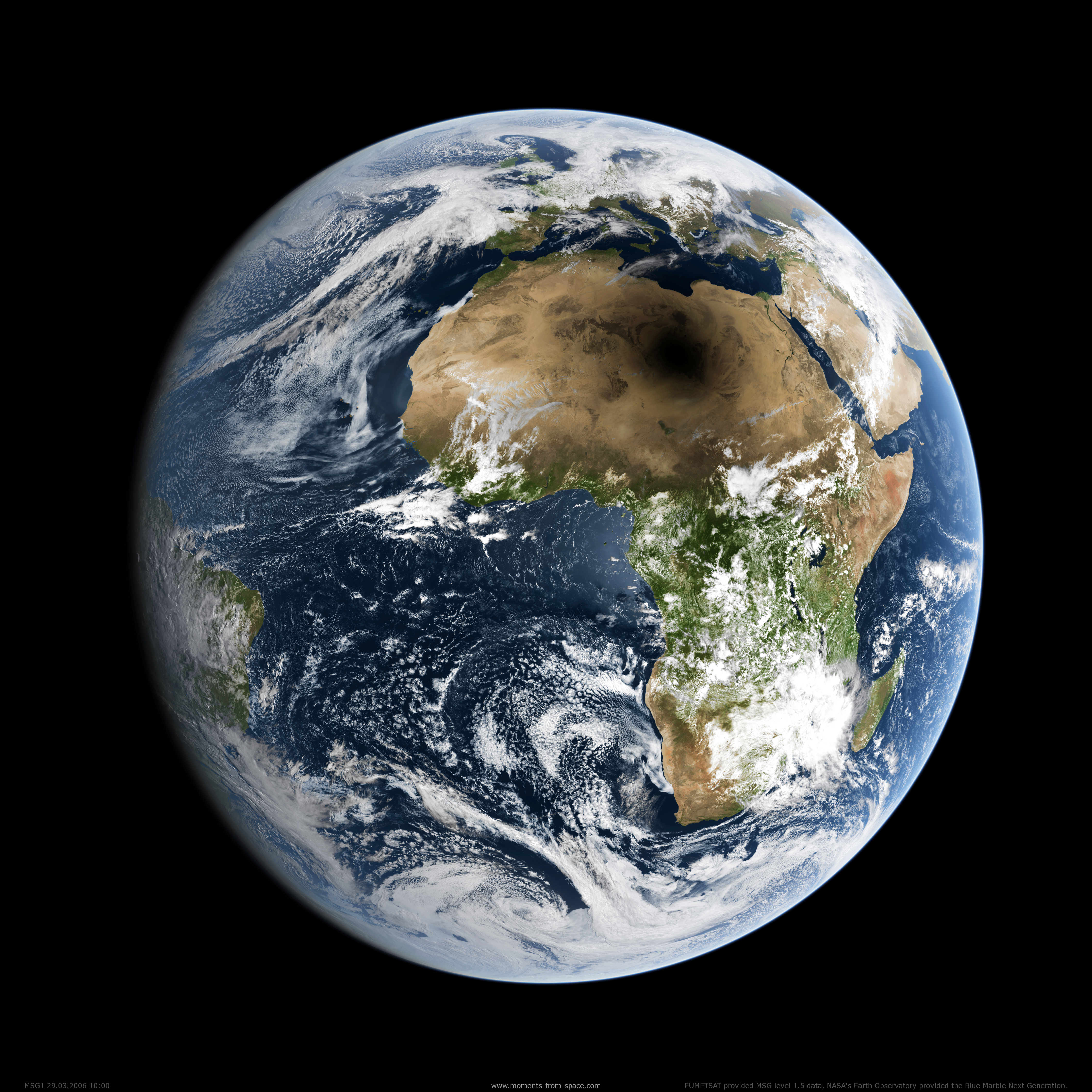 Total Solar Eclipse from the Perspective of Space (by Maximilian Reuter, taken from ImagGeo)