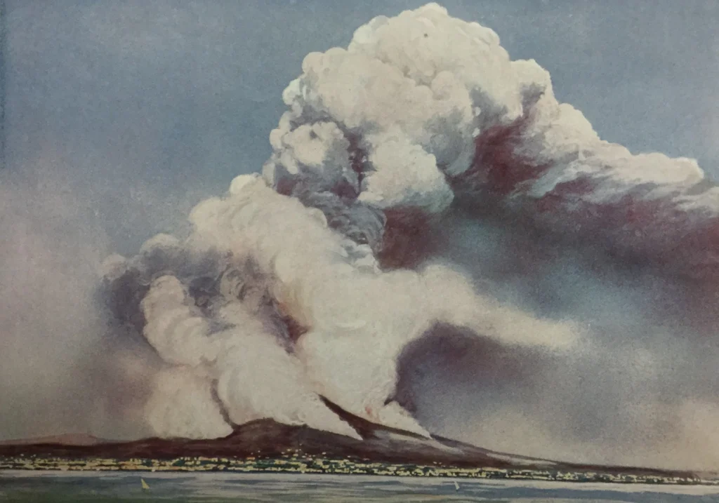 Vesuvius 1872 from 'The outline of science', Thomson (1921). Original caption