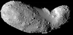 Picture of the asteroid Itokawa when visited by the Hayabusa spacecraft. Credit; JAXA