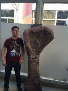 One of the leg bones of one of the new dinosaurs! A very humerus photo.