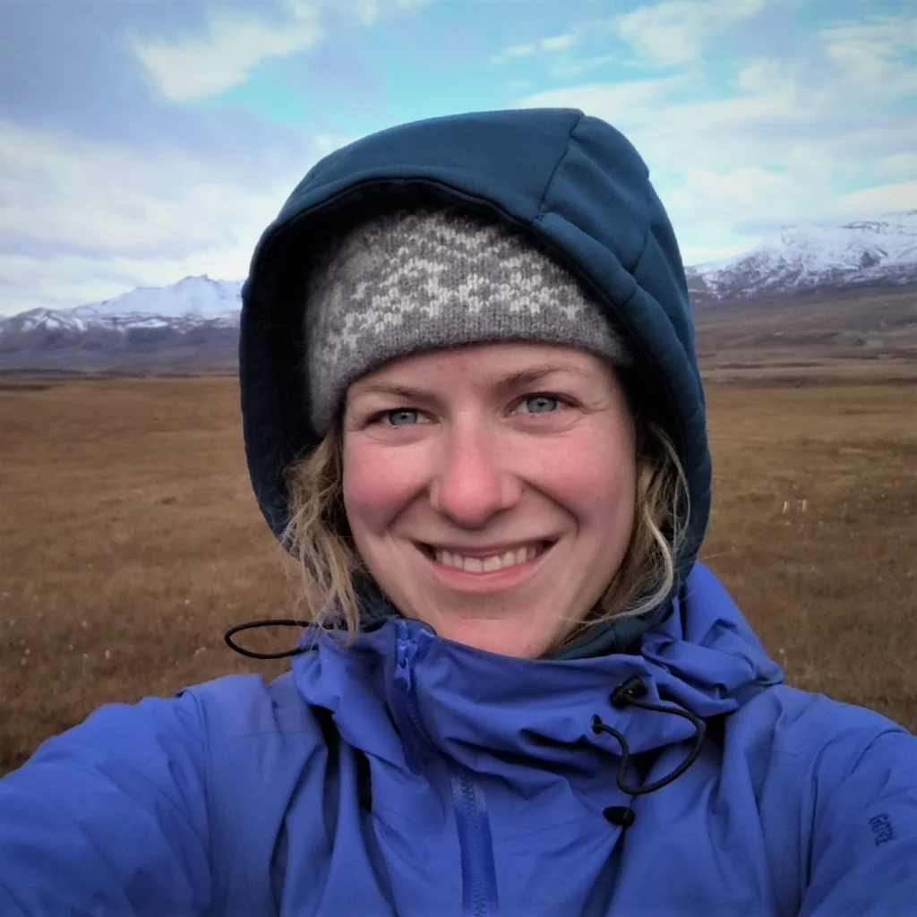 Photo of the author, Maria Scheel, during fieldwork. 