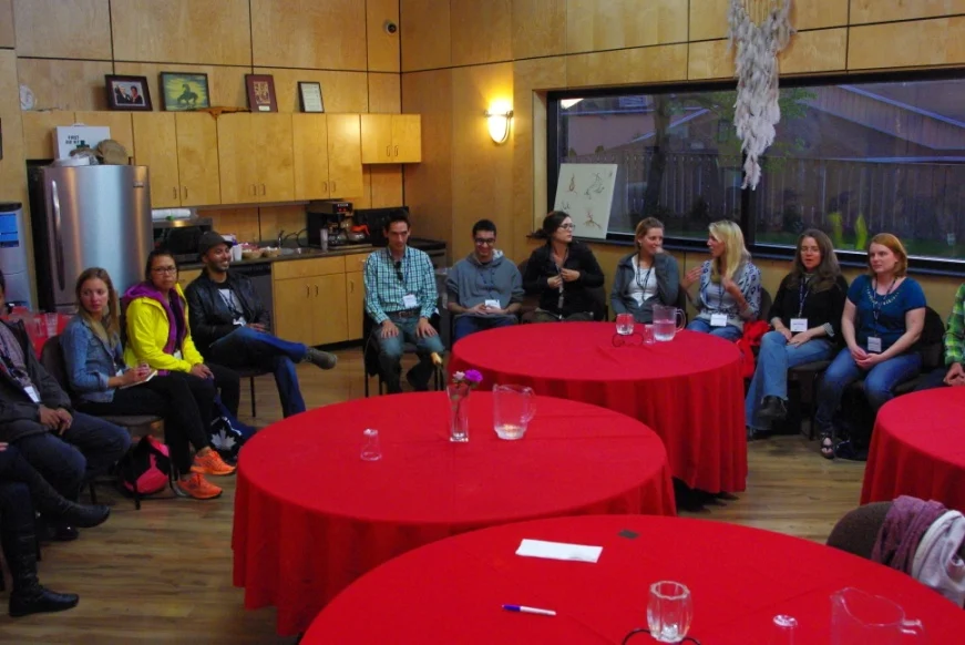 The home of our hearts day 1 – twenty-five strangers walk into a Mi’kmaq talking circle…