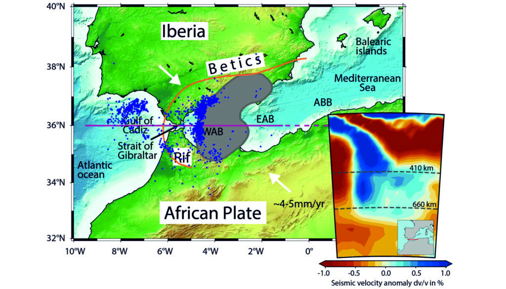 How has the Gibraltar slab influenced the Alboran domain deformation?