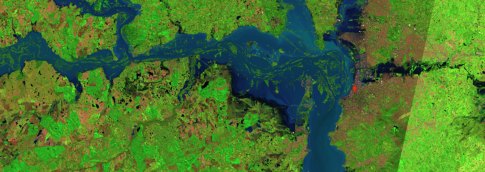 Severe flooding that left the metropolitan region of Porto Alegre, the capital of Rio Grande do Sul, Brazil, submerged.