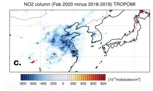COVID-19-related drop in anthropogenic aerosol emissions in China and corresponding cloud and climate effects