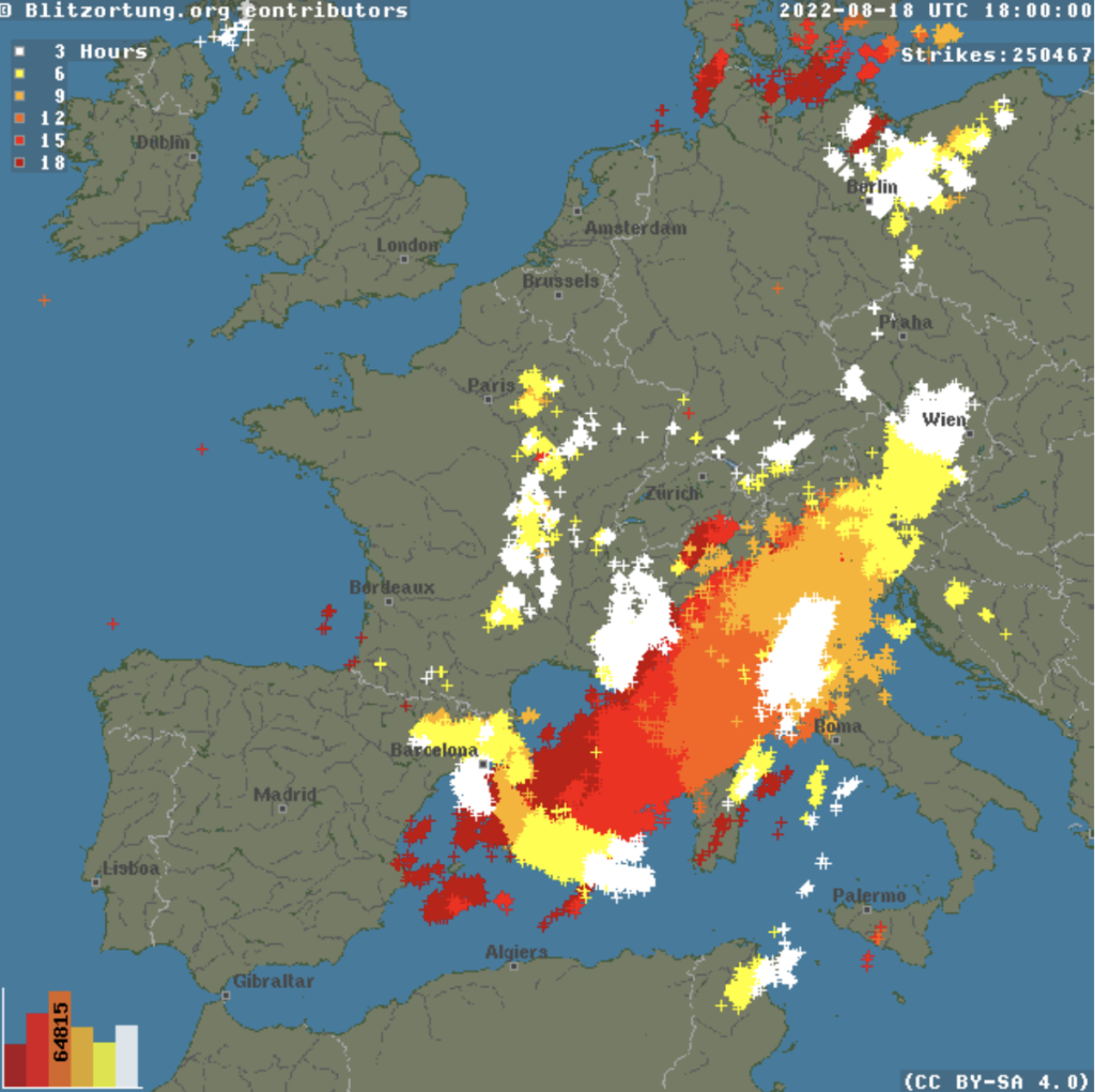 What the 2022 summer thunderstorms in the Mediterranean tell us about the ongoing climate change?