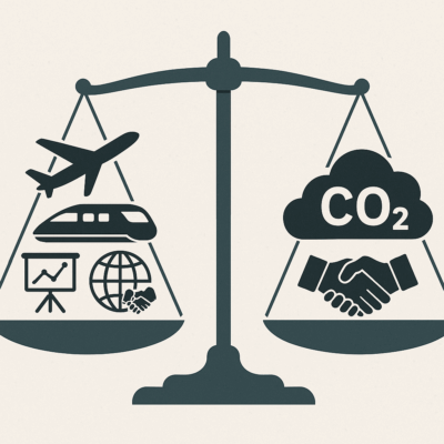 Rethinking the carbon cost of scientific exchange: Nonlinear effects of reducing scientific mobility