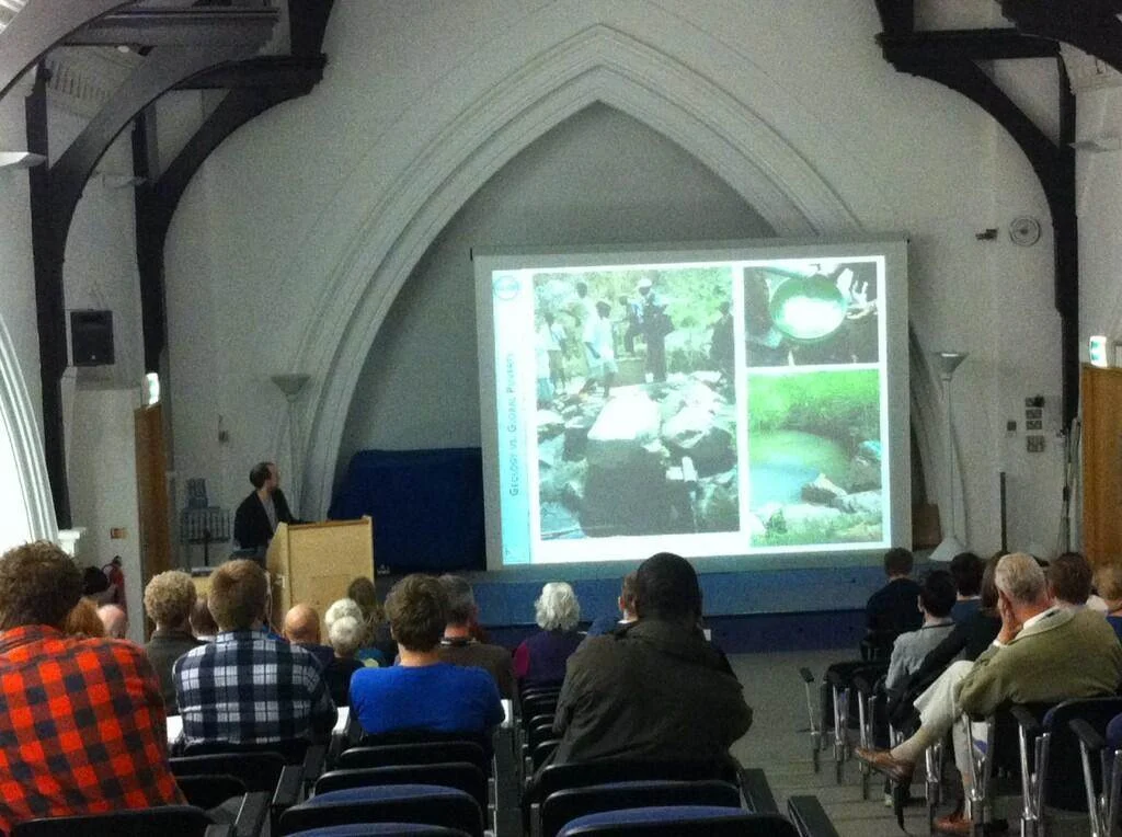 GfGD Director, Joel Gill, gives a presentation at Plymouth University on geology and international development.