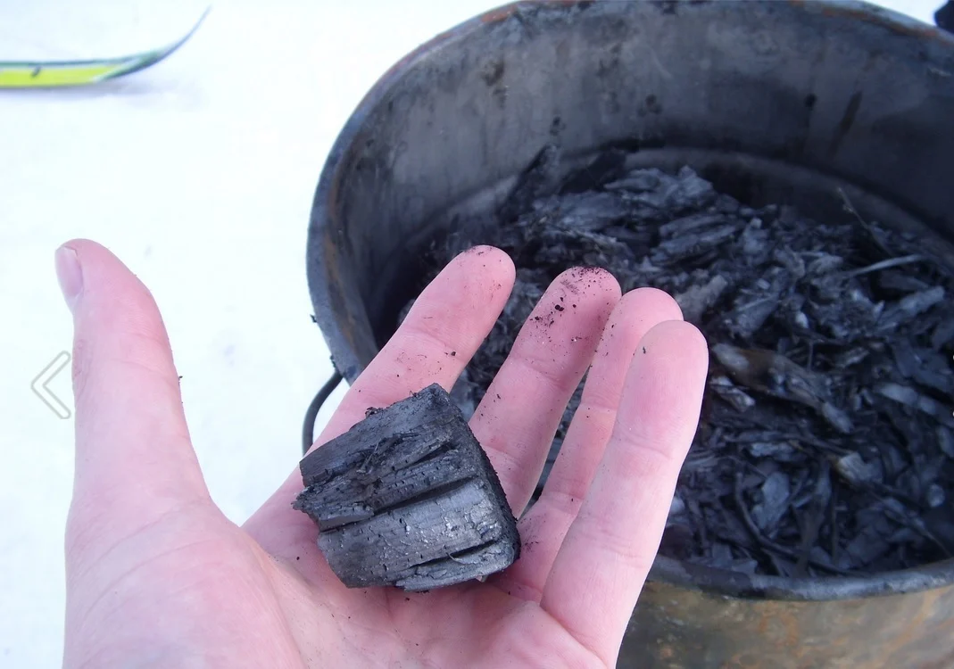 A piece of biochar. By Wikipedia user K.salo.85.